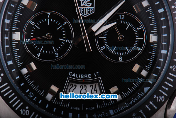 Tag Heuer Mercedes-Benz Chronograph Automatic Black Dial with Black Bezel - Click Image to Close